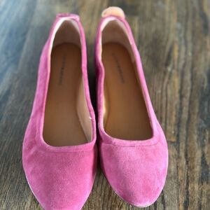 Lucky Brand Pink Suede Ballet Flats
